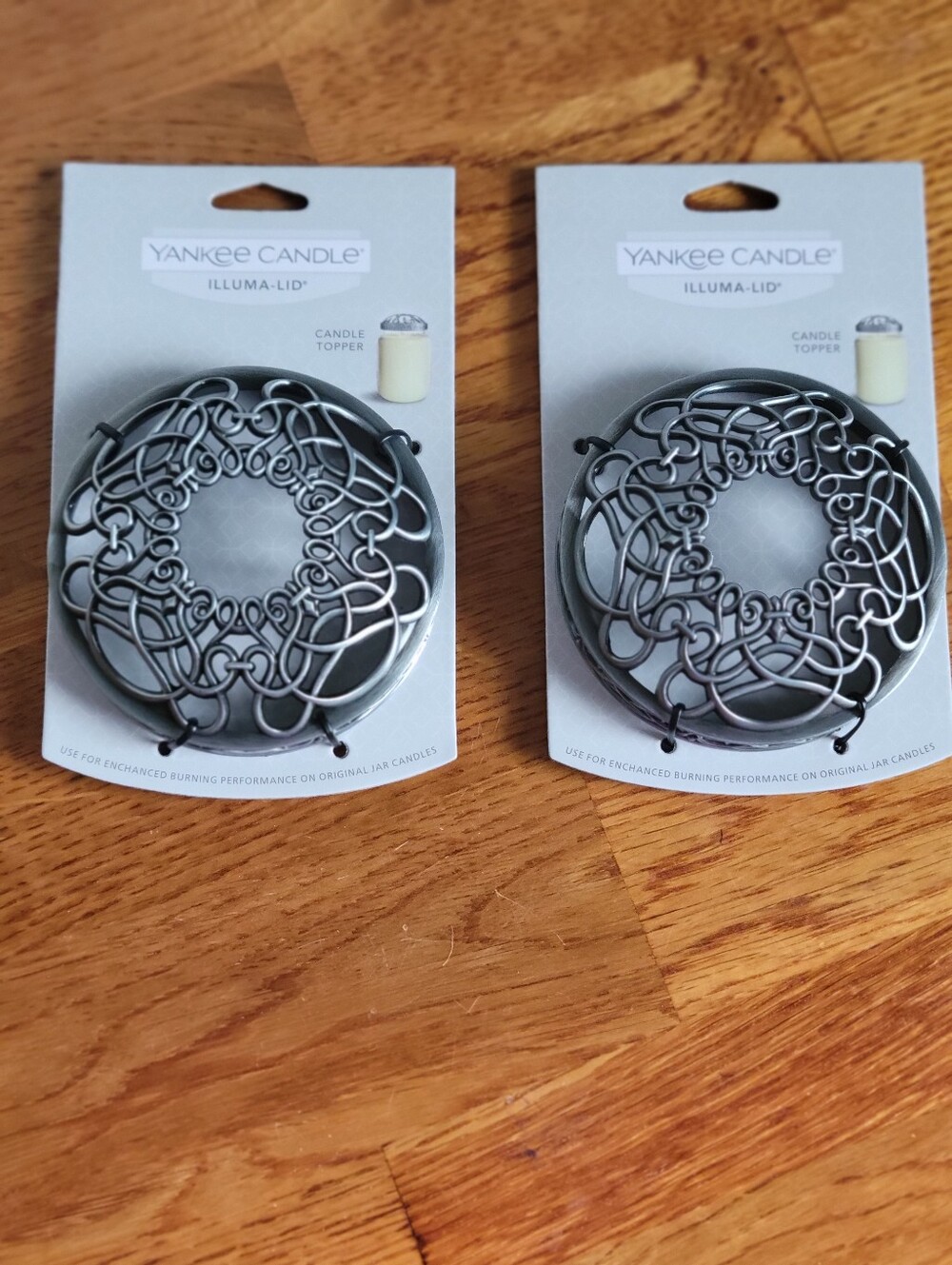 Yankee Candle Illuma-Lid Topper Pair - Gunmetal Gray Finish